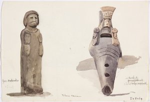 Stone figures from Malinalco, Toluca, Mexico