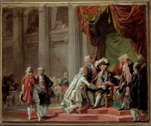 Reception of a Knight of the Order of Saint Lazarus of Jerusalem and of Our Lady of Mount Carmel by the Last Grand Master the Count of Provence (future King Louis XVIII) (1755-1824) under Louis XVI (1788)