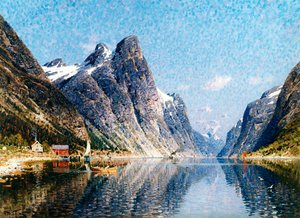 A Norwegian Fjord Scene