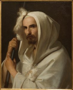 Portrait of an Arab with a Rifle and a Barracano 1849