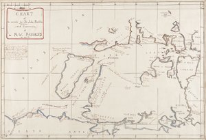 Chart of the search for Sir John Franklin and discovery of the North West Passage by Admiral Edward Augustus Inglefield