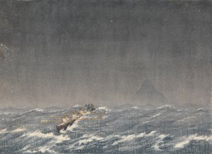 Outer anchorage in a squall, Mazatlan, Mexico, Aug 22nd 1850, 8am