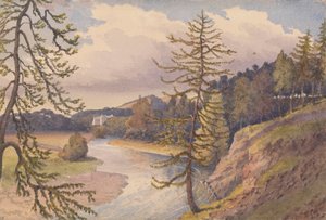 The Leader Valley at Cowdenknowes House, Berwickshire by Admiral Sir Edward Gennys Fanshawe
