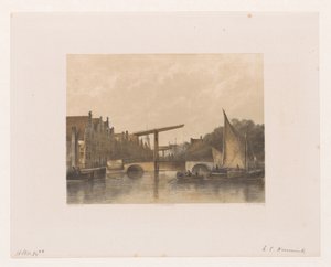 View of the Zwanenburgwal by Adolf Carel Nunnink