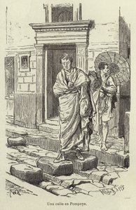 A street in Pompeii by Adolf Closs