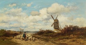 Landscape with Windmill and Shepherds