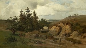 Landscape with a Wooden Bridge. 1858