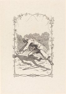 Peter Schlemihl Chasing His Shadow by Adolf Schrodter