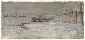 The Ice Breaking on the Maas in Rotterdam