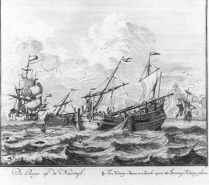 "The Buys on the Neeringh" (No. 7 from the series Herring Fishing) by Adolf van der Laan