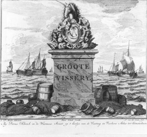 “Great Fishery” (no. 1 from the series Herring Fishing) by Adolf van der Laan