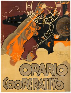 Orario Cooperativo, 1899 by Adolfo Hohenstein