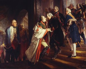 Meeting of Frederick II with Emperor Joseph II in Neisse in 1769 by Adolph Menzel