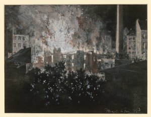 Fire in a House by Adolph Menzel