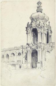 The Crown Gate of the Zwinger in Dresden by Adolph Menzel
