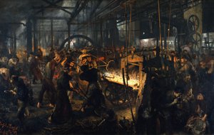Iron Rolling Mill (Modern Cyclops) by Adolph Menzel