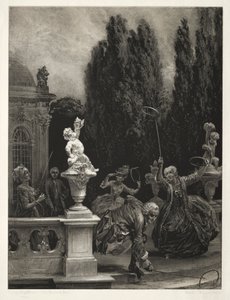 Essay on Stone with Brush and Scraper: Playing at Hoops on the Castle Terrace, 1851