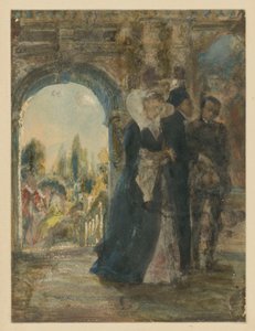Family Council. Study by Adolph Menzel
