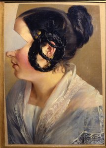 Portrait of a Woman. Fragment (Caroline or Friederike Arnold) by Adolph Menzel