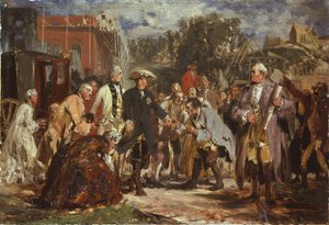 Frederick the Great on a Journey. Sketch by Adolph Menzel