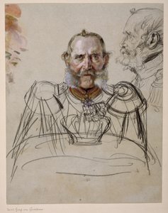 General Karl Count von der Groeben. Study for the Painting “Coronation of Wilhelm I in Königsberg” by Adolph Menzel
