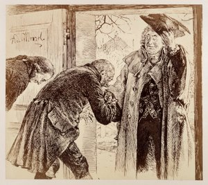 Judge Walter Enters, Politely Lifting His Hat, Greeted Submissively by Adam and Light, from Heinrich von Kleist