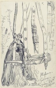 Hunting Horn, Horn Fessel and Horn Rope for the Emerald Hunting Weapon Set of Johann Georg I of Saxony, Historical Museum, Dresden by Adolph Menzel