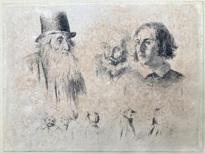 Head and Figure Studies, Sheet 2 from the Series "Etching Attempts"