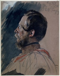 Crown Prince Friedrich Wilhelm. Study for the Painting "Coronation of Wilhelm I in Königsberg" by Adolph Menzel