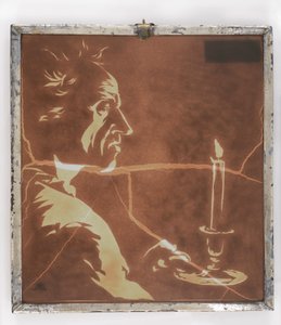 Bust Portrait of a Man by Candlelight by Adolph Menzel