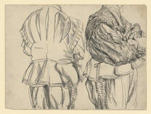 Model in the Splendid Costume of Elector Johann Georg I of Saxony in Two Views, Historical Museum, Dresden by Adolph Menzel