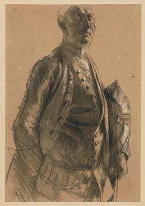 Model study for Maupertuis. Preliminary study for the painting "Frederick the Great
