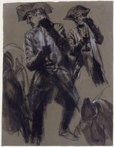 Model Study of an Officer with Candlestick by Adolph Menzel