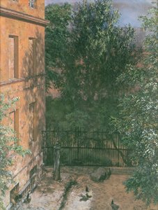 View of a Small Yard by Adolph Menzel