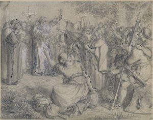 Vizelin Preaches Christianity to the Wends around the Year 1137. Design for the 