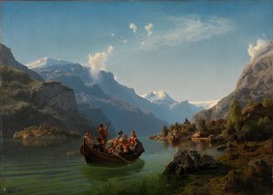 Bridal Procession on the Hardanger by Adolph Tidemand