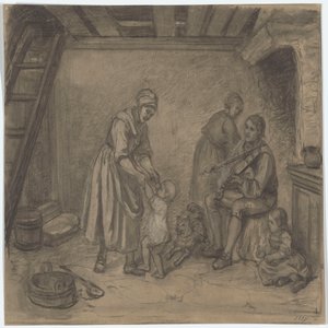 Domestic Scene in the Country by Adolph Tidemand