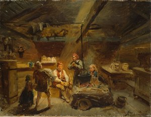 A Boy Bringing Home a Sick Lamb