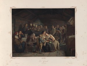 Illustration from the Book Norske Folkelivsbilleder by Adolph Tidemand and Published by Chr. Tønsberg (Christiania, 1858) by Adolph Tidemand