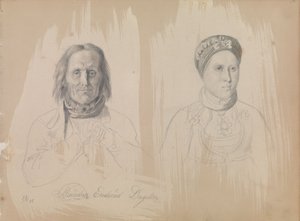 Pål Knutsen Enderud, Uvdal and Woman by Adolph Tidemand
