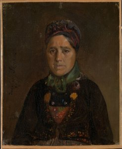 Portrait of Ingeborg Skjonne from Numedal by Adolph Tidemand