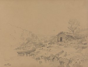 Beach Scene, Magooset by Adolph Tidemand