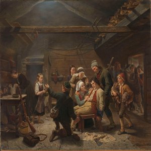 The Return of the Bear Hunter by Adolph Tidemand