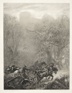 The Convoy of Prisoners through a Woods by Adolph Menzel