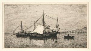 Coastal Barges by Adolphe Appian