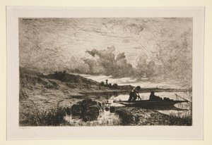 An Evening, Banks of the Rhone at Rix by Adolphe Appian