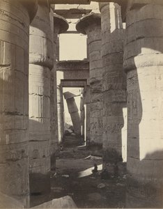 Haute-Egypt, Salle Hypostyle à Karnak by Adolphe Braun