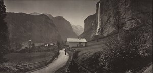 Valley of Lauterbrunnen, Switzerland from the Album Charbons de Braun by Adolphe Braun