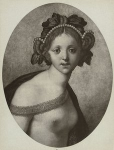 Photoreproduction of a Painting of a Female Figure, Possibly a Goddess by Adolphe Braun and Cie. (attributed to)