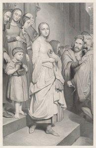 Faust Seeing Marguerite for the First Time by Adolphe Caron after Ary Scheffer